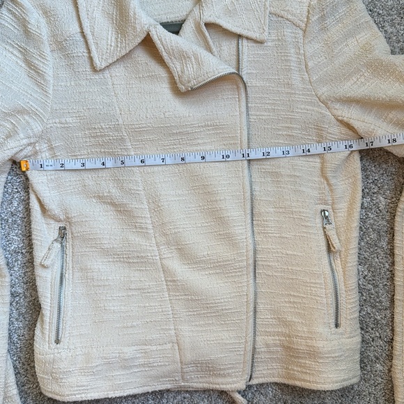 NWOT Max Studio Military Moto Asymmetrical Zip Jacket. Small - Picture 7 of 8